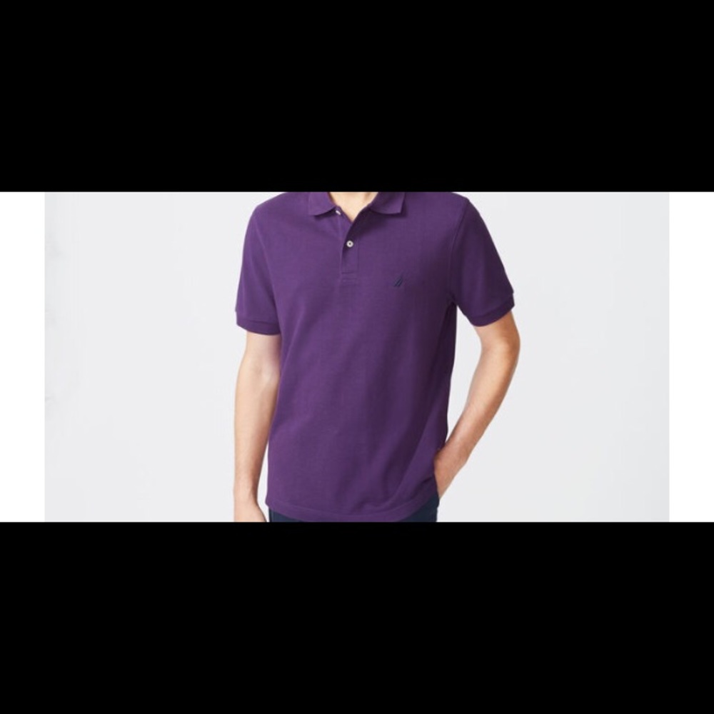 Purple polo shirt